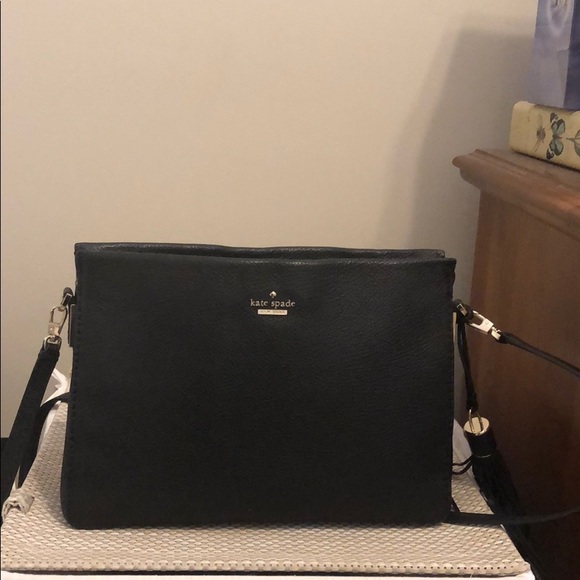 Kate Spade NY purse black boxy shape - Picture 1 of 10